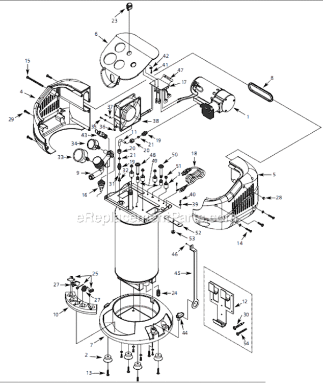 Page A Diagram and Parts List for FP2052 2004 Campbell Hausfeld Compressor